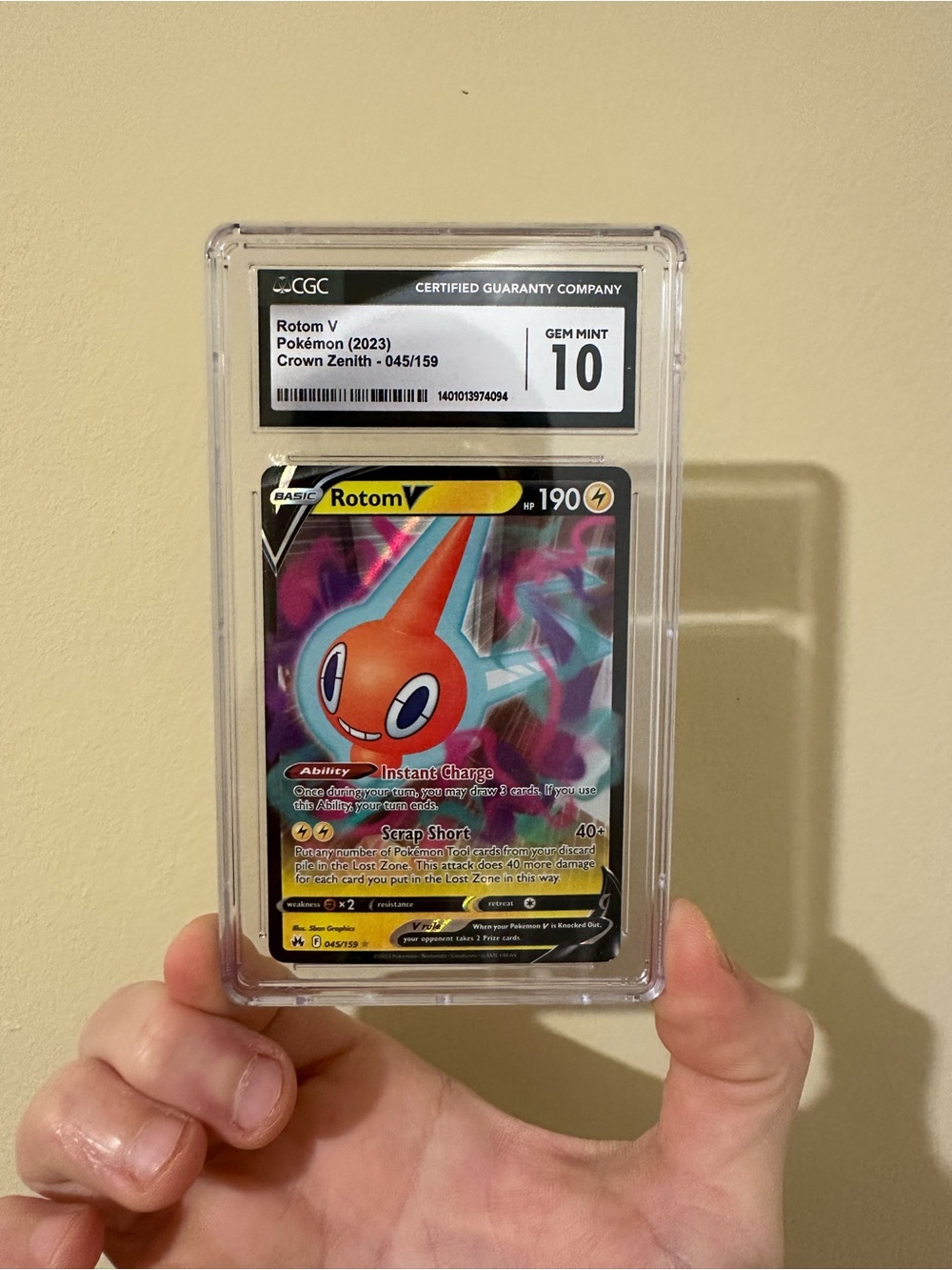 Pokemon Rotom V Card - Orange, Yellow, Blue, Purple